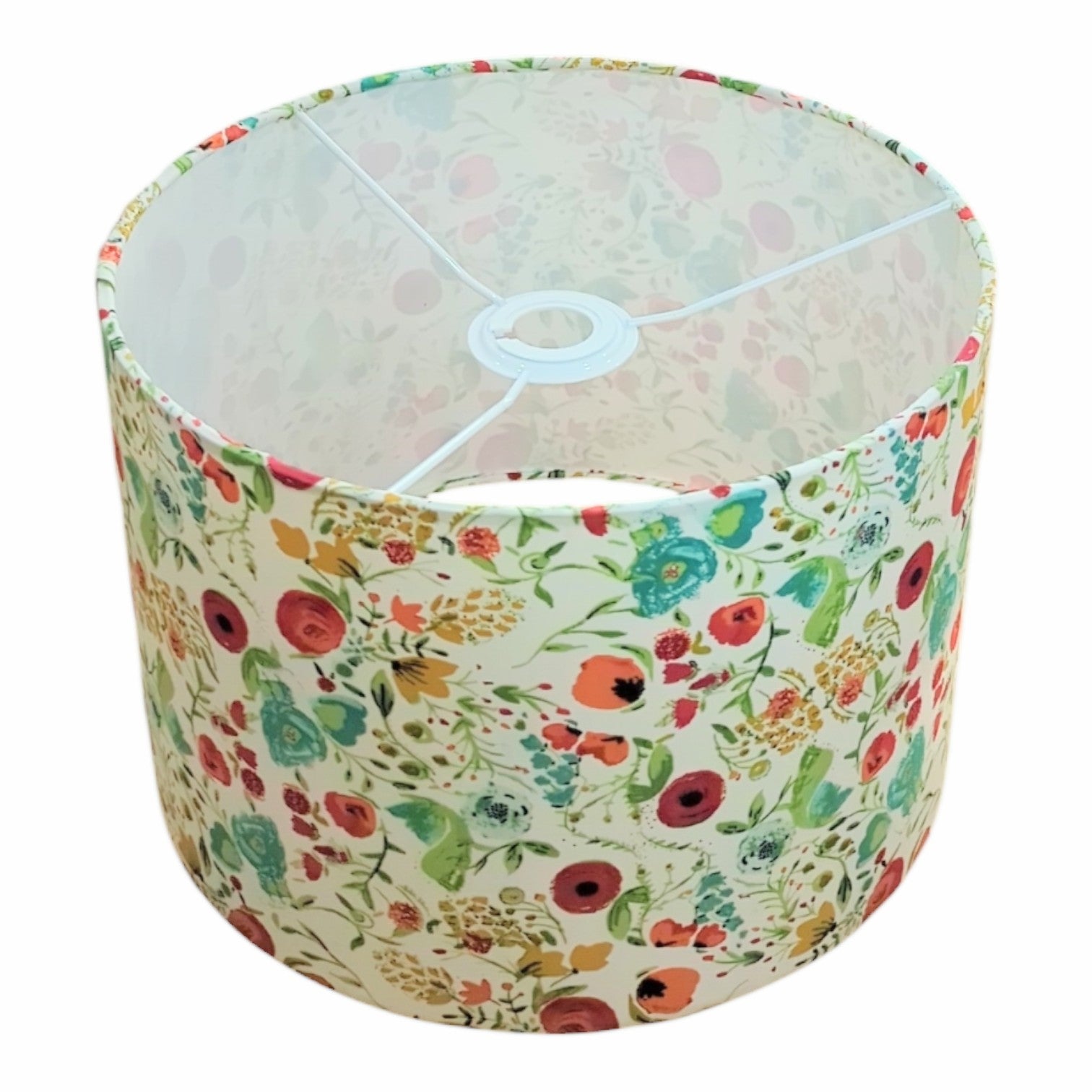 Floral cottage style fabric lampshade