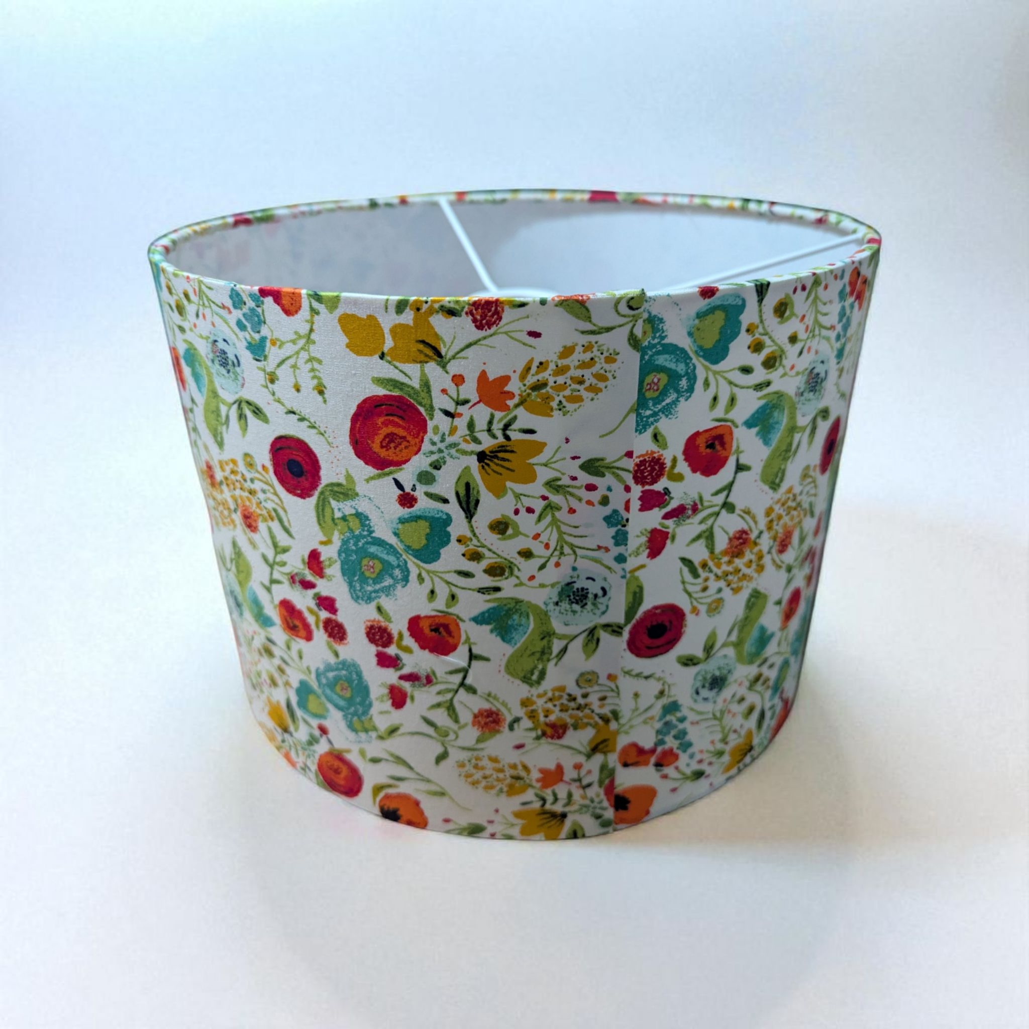 Floral cottage style fabric lampshade