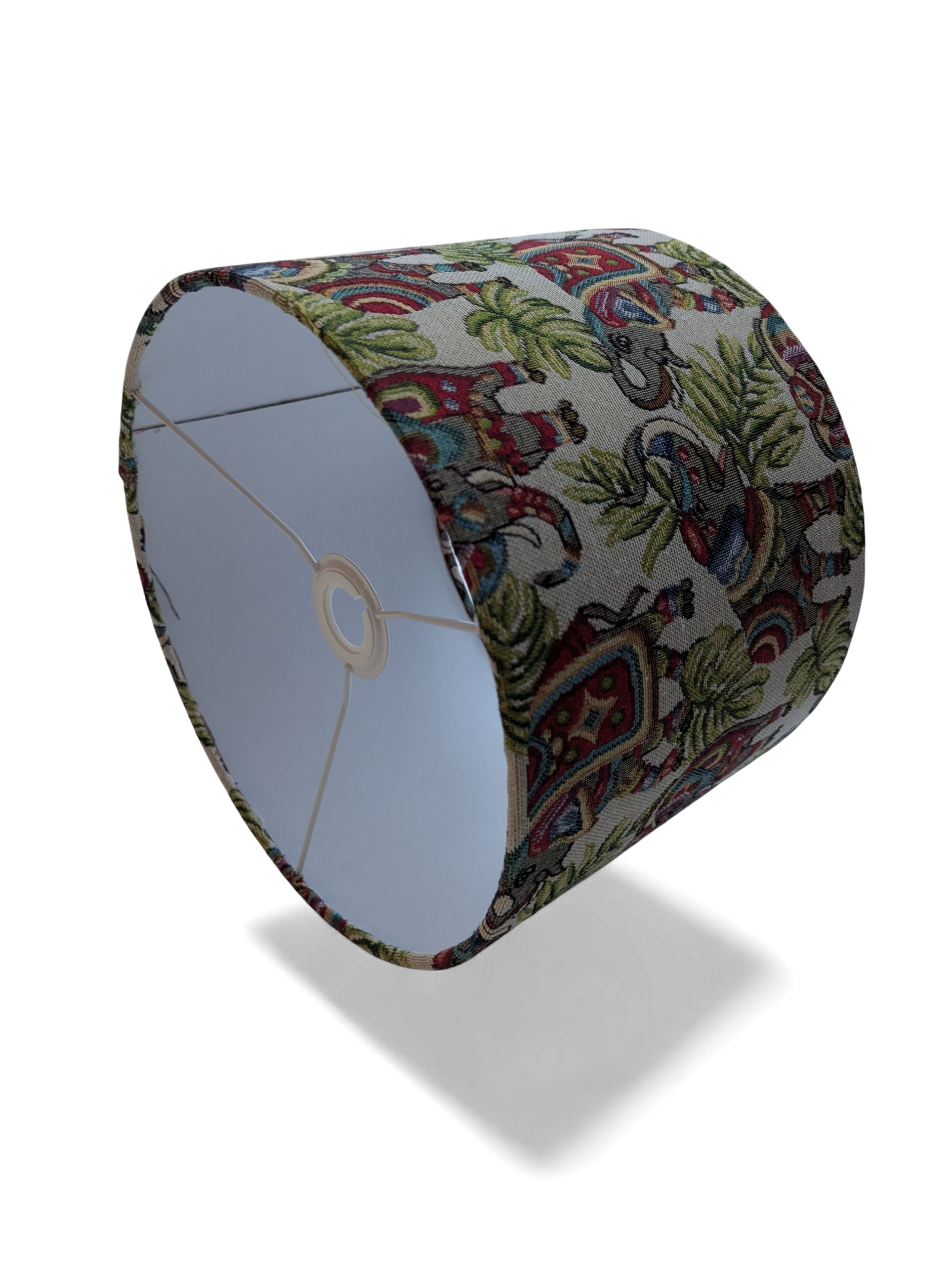 New World Elephant fabric lampshade.