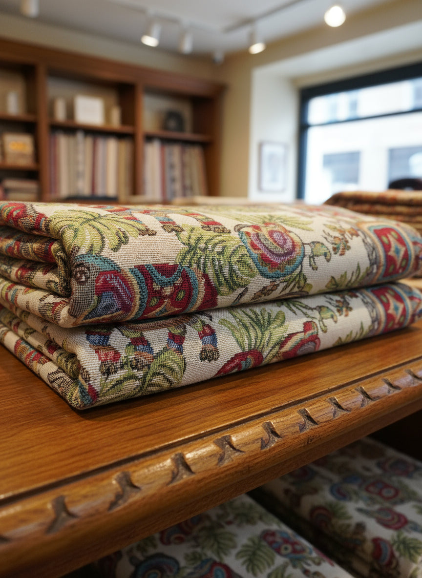 New World Elephant fabric lampshade.