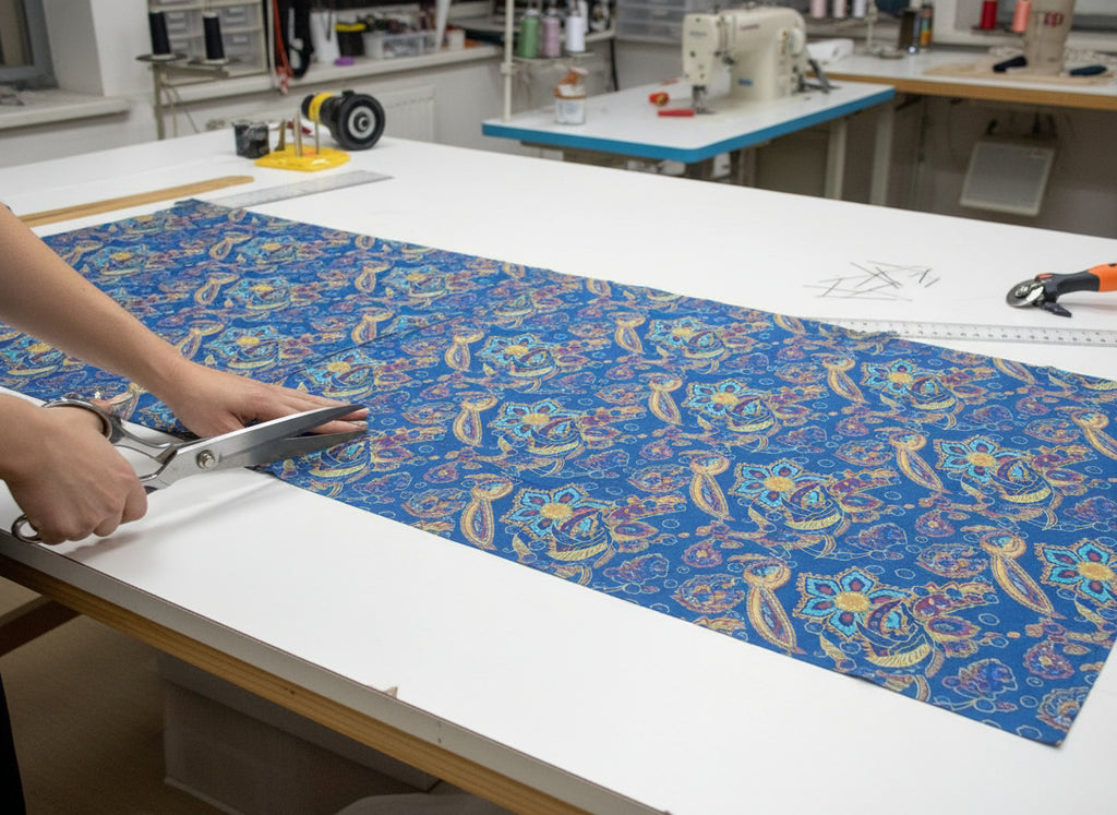 Ralph Lauren Teal fabric lampshade