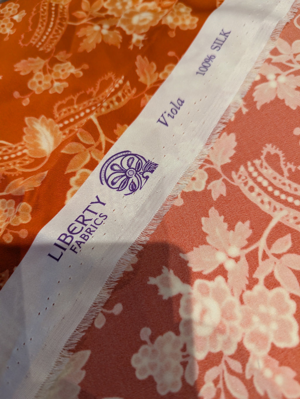 Liberty of London pure silk fabric lampshade