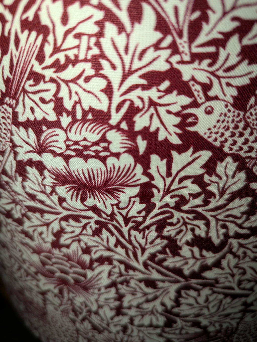 William Morris 'the bird and the anemone' fabric lampshade