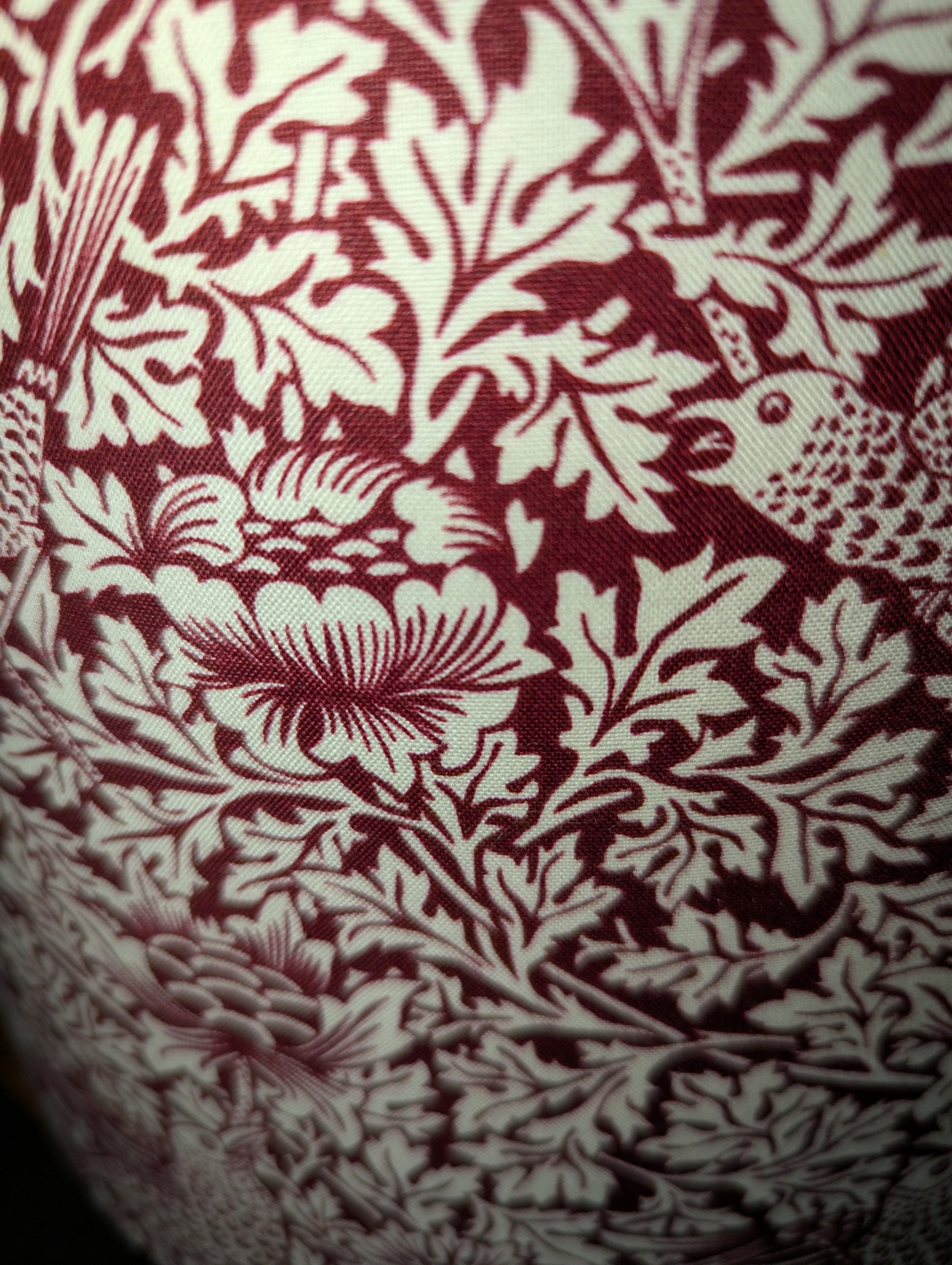 William Morris 'the bird and the anemone' fabric lampshade