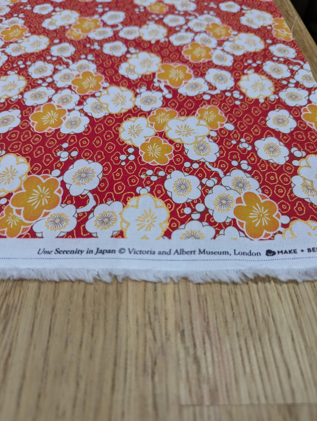 V&A Museum Collection Japanese Serenity fabric lampshade.